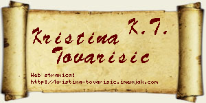 Kristina Tovarišić vizit kartica